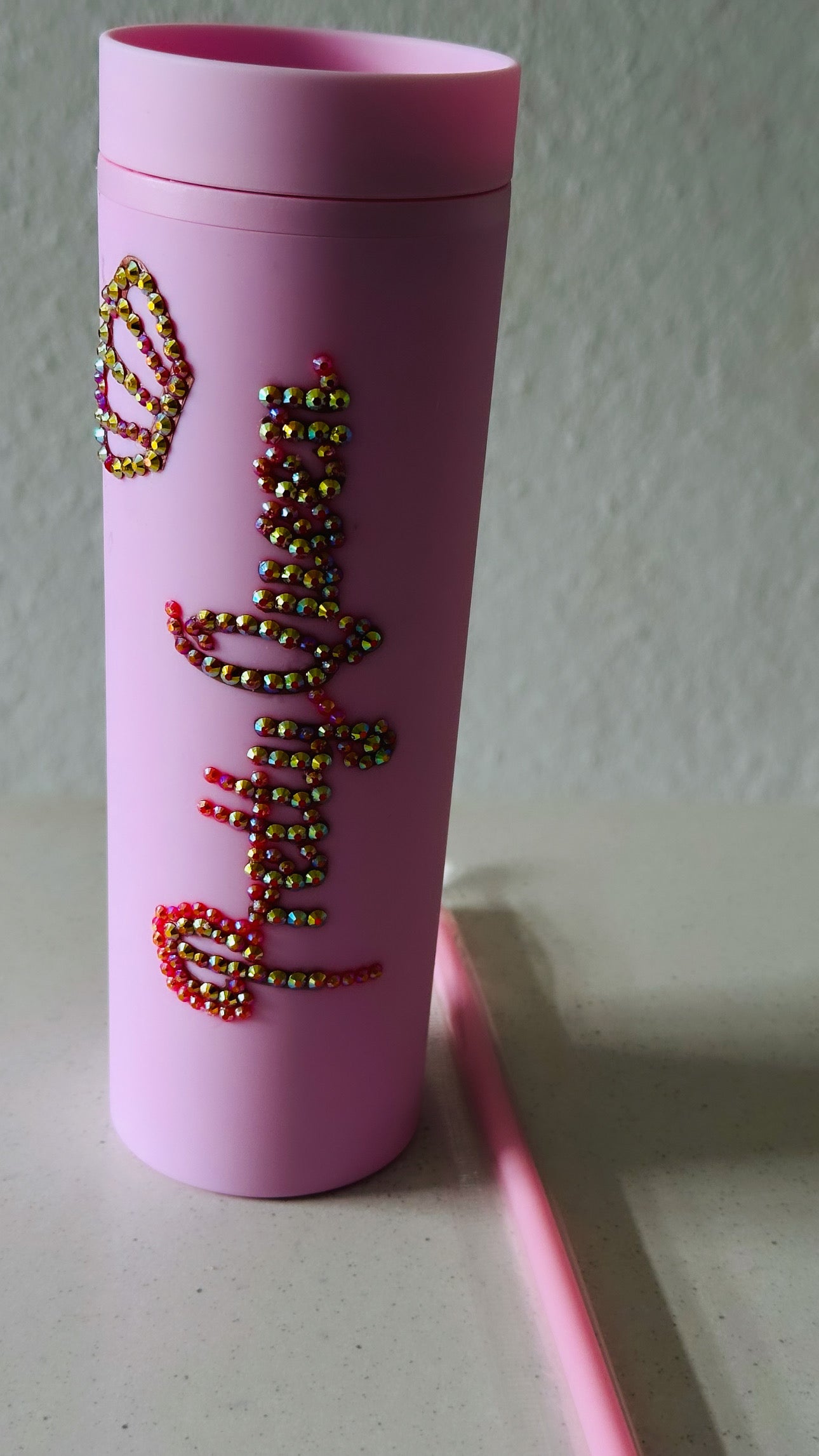 Rhinestones personalised tumbler