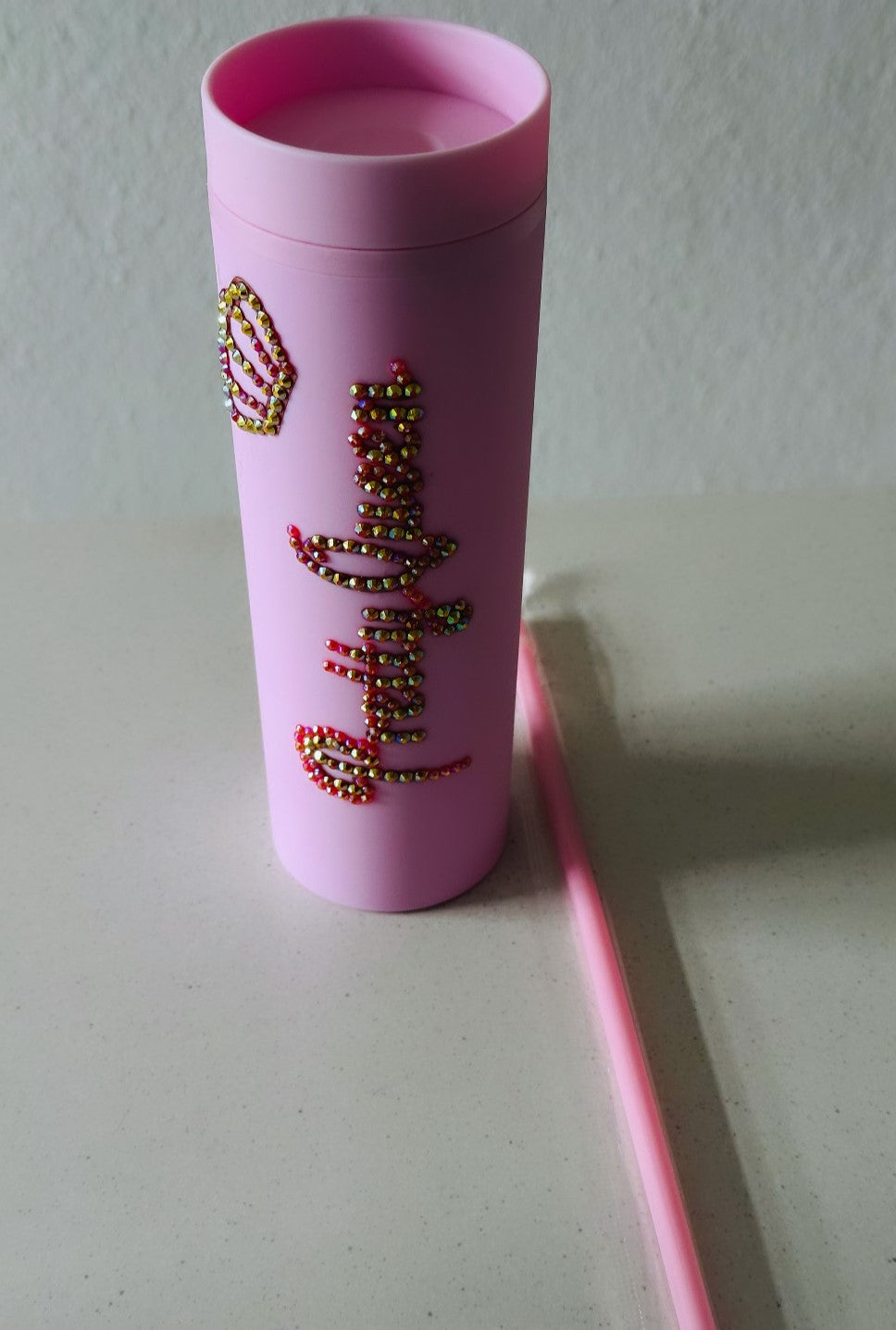 Rhinestones personalised tumbler