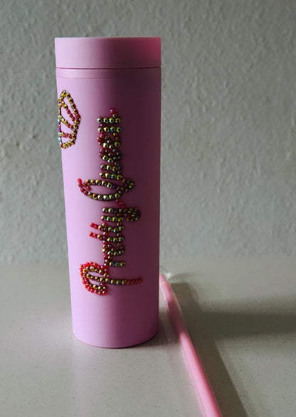 Rhinestones personalised tumbler