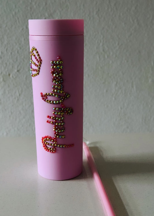 Rhinestones personalised tumbler