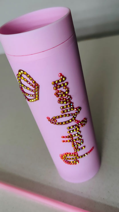 Rhinestones personalised tumbler